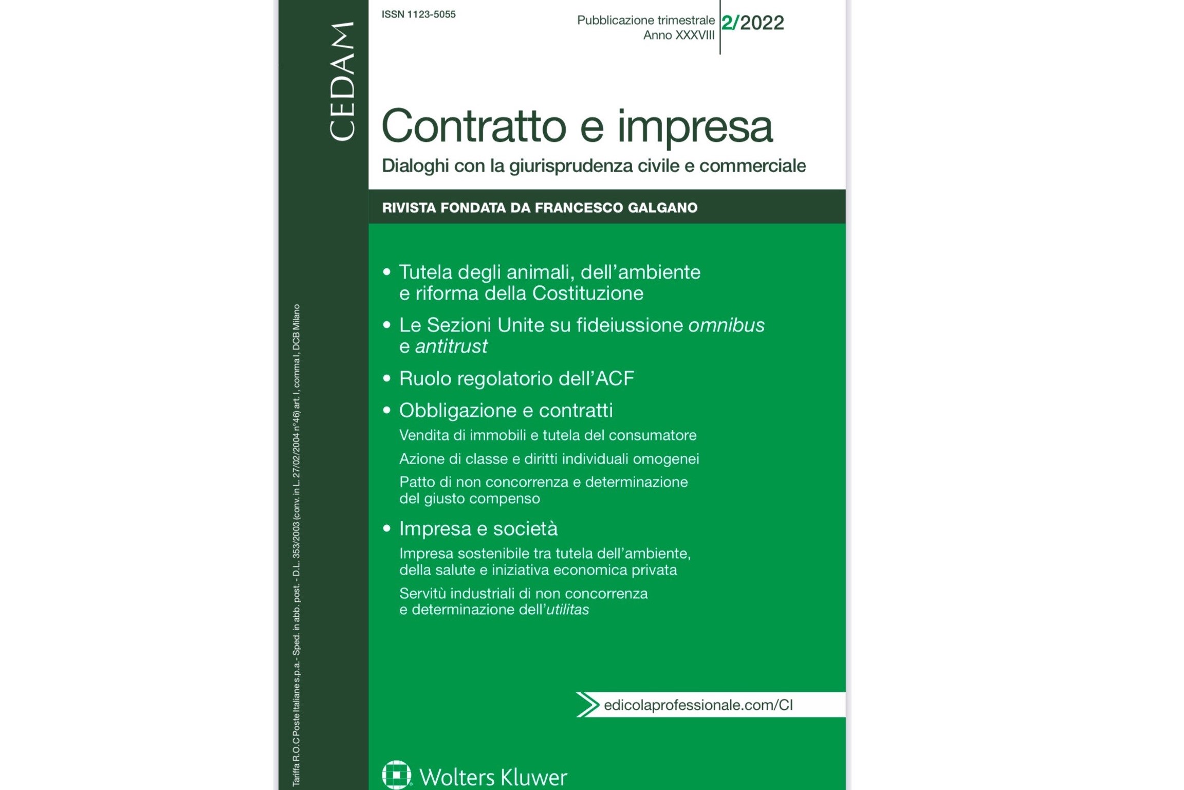 Copertina Contratto e impresa (foto Enrico Al Mureden) Copertina Contratto e impresa (foto Enrico Al Mureden)
