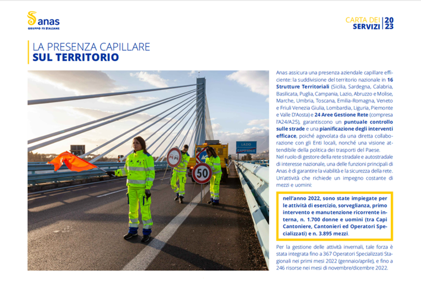 Carta servizi Anas presenza-sul-territorio Carta servizi Anas presenza-sul-territorio