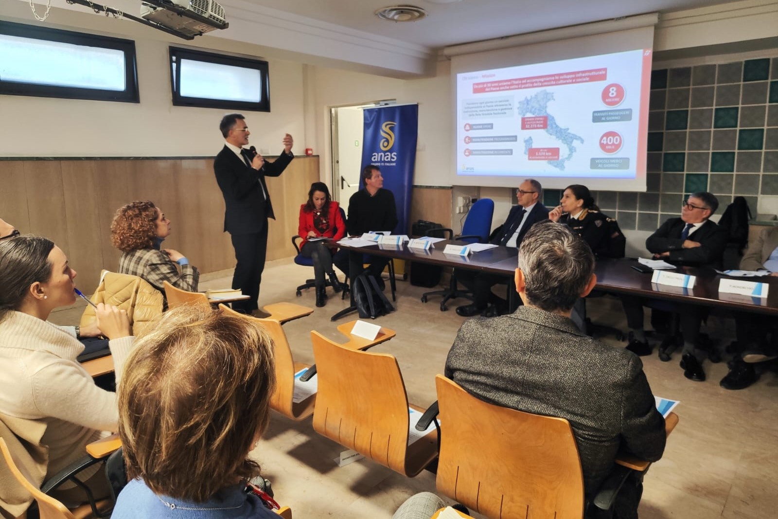 Corso formazione giornalisti Anas Campania Nicola Montesano (foto Anas) Corso formazione giornalisti Anas Campania Nicola Montesano (foto Anas)