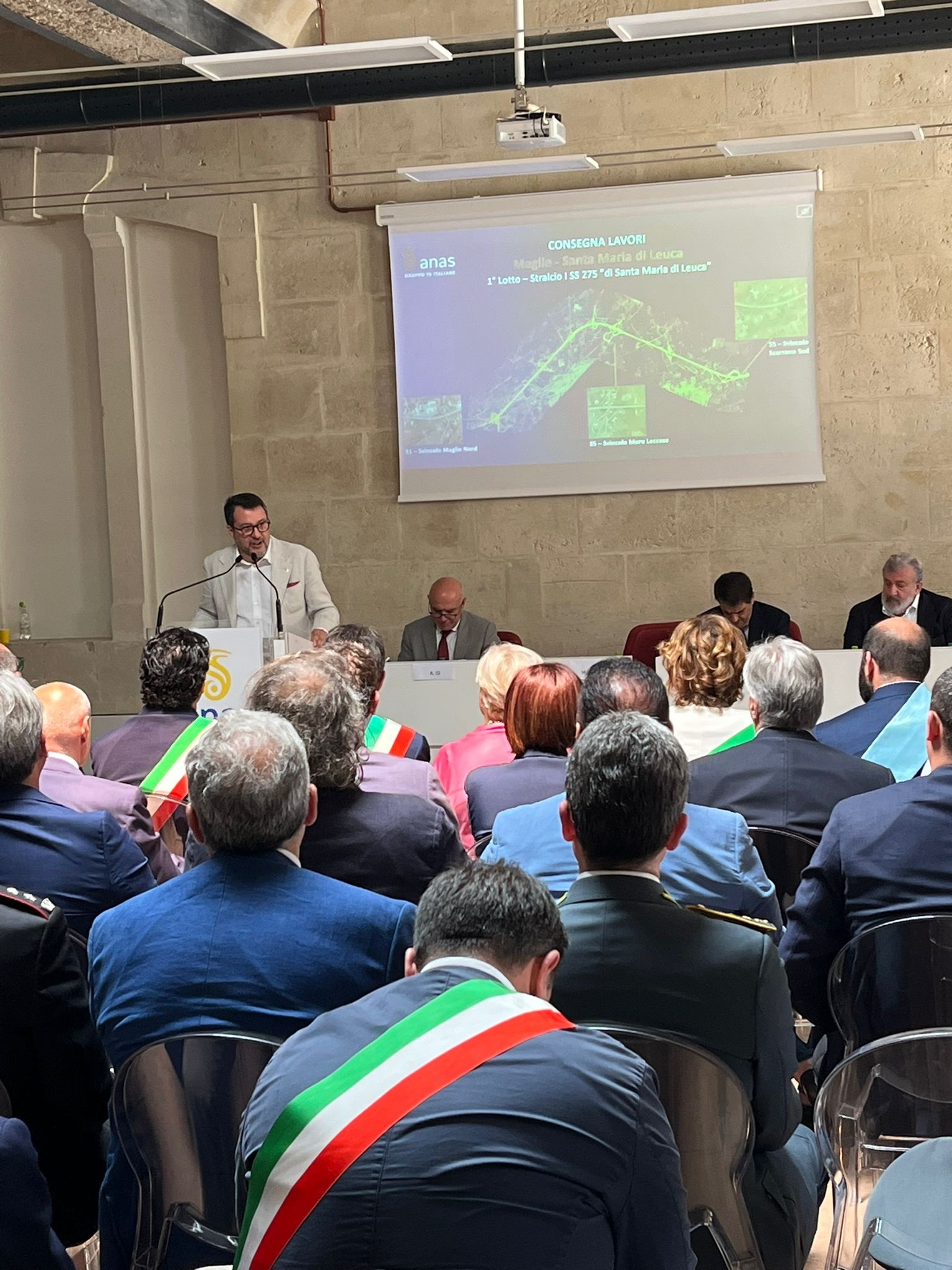 Consegna lavori Maglie Leuca 5 luglio 2024 (foto Anas)