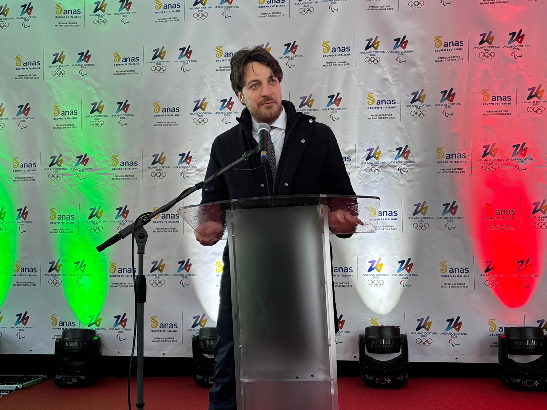 Presidente della Regione Veneto Alberto Stefani (foto Anas)