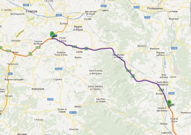 tratto Firenze Sud - Incisa Valdarno
