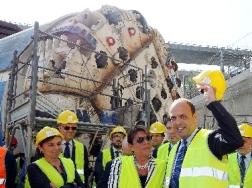 Alfano in visita alla TAV
