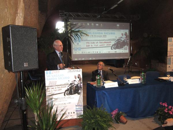 IV edizione dell'iniziativa 'Sii Saggio, Guida Sicuro'. Anas, Comune di Napoli. Il Presidente di Anas SpA, Pietro Ciucci