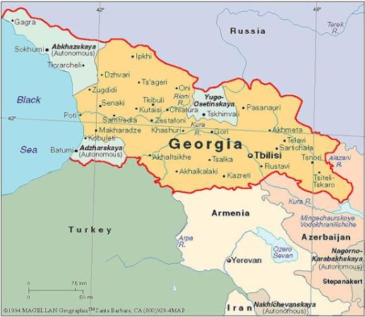 Georgia cartina Georgia cartina