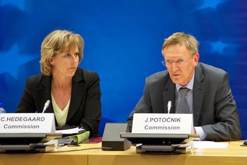I Commissari Ue Hedegaard e Potocnik