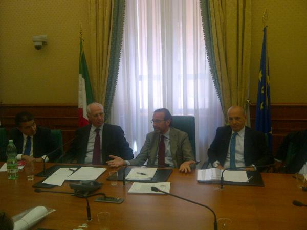 Incontro sulla Perugia-Ancona - Rocco Girlanda, Pietro Ciucci, Riccardo Nencini, Guido Perosino Incontro sulla Perugia-Ancona - Rocco Girlanda, Pietro Ciucci, Riccardo Nencini, Guido Perosino