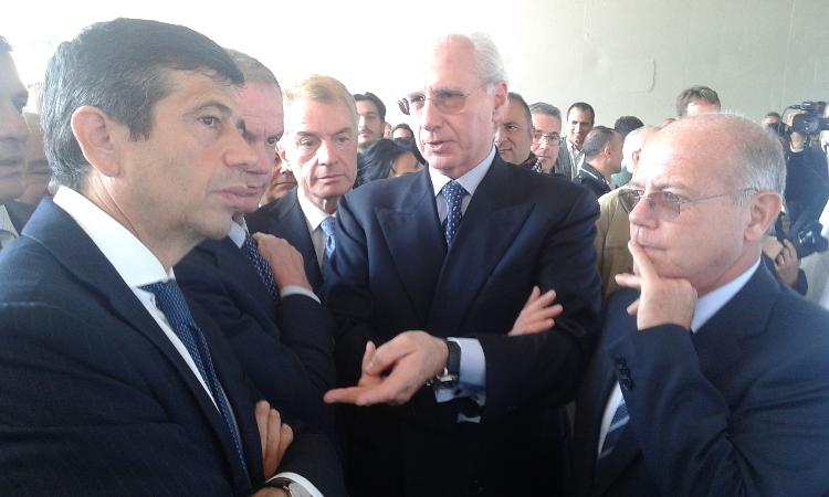 Il Ministro delle Infrastrutture e dei Trasporti Maurizio Lupi, il Presidente dell'Anas Pietro Ciucci e il Condirettore dell'Anas Alfredo Bajo