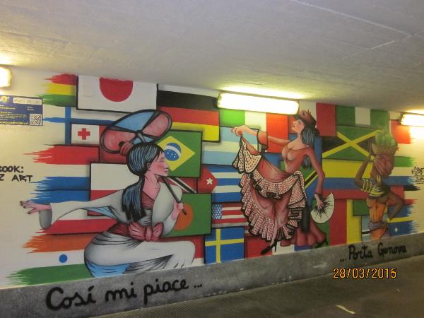 Murales stazione Milano Porta Genova Murales stazione Milano Porta Genova