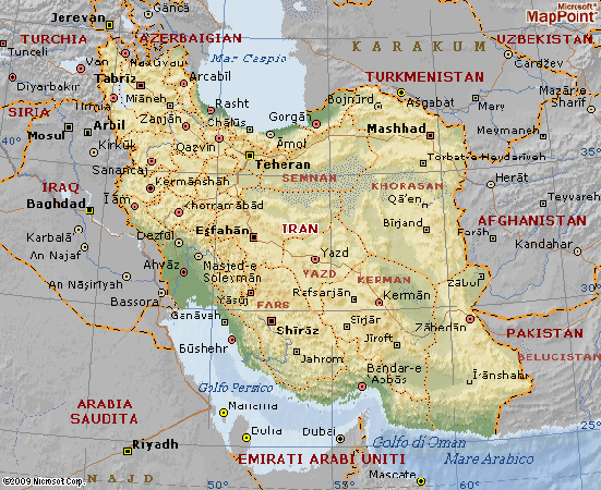 Mappa Iran Mappa Iran