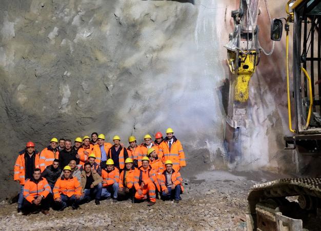 A3 abbattimento diaframma galleria Jannello, carreggiata Nord