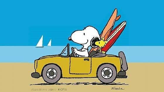 Snoopy on the road Snoopy on the road