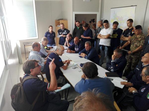 Riunione Protezione Civile Terremoto Amatrice Riunione Protezione Civile Terremoto Amatrice
