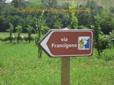 cartello via francigena