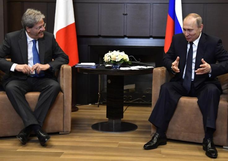 Gentiloni e Putin Gentiloni e Putin