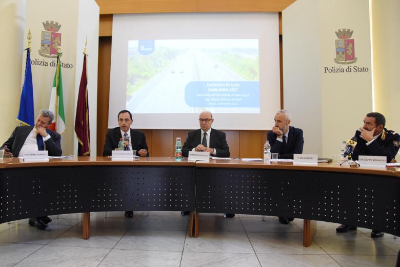 Conferenza stampa di bilancio dell'esodo estivo 2017