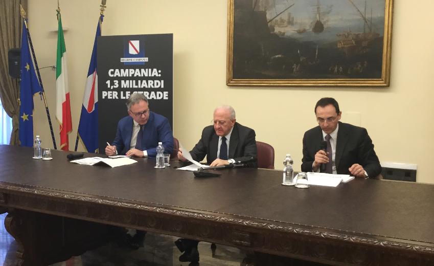 Convenzioni Anas - Regione Campania (foto Anas) Convenzioni Anas - Regione Campania (foto Anas)