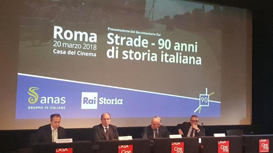 Presentazione documentario Rai "Strade – 90 anni di storia italiana" (Foto archivio Anas)