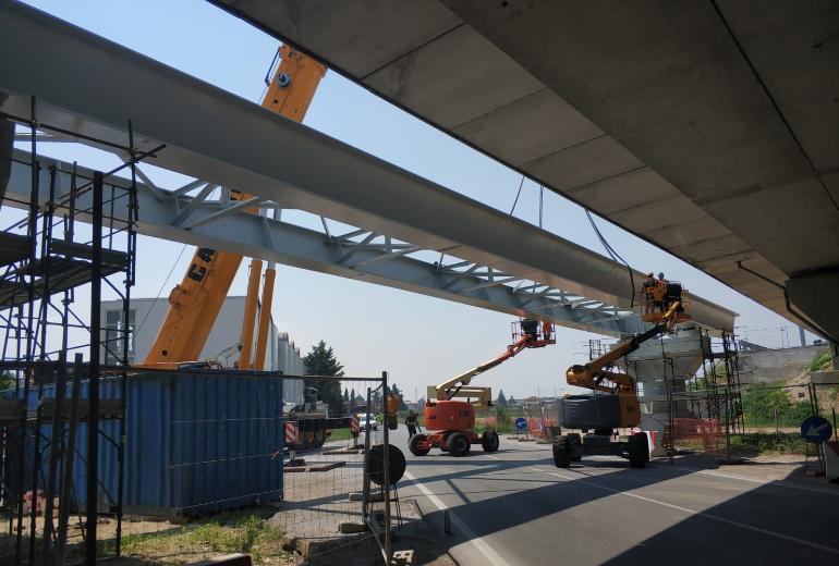varo del viadotto sulla tangenziale di Fossano