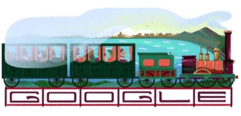 180 anni linea Napoli-Portici (doodle Google) 180 anni linea Napoli-Portici (doodle Google)