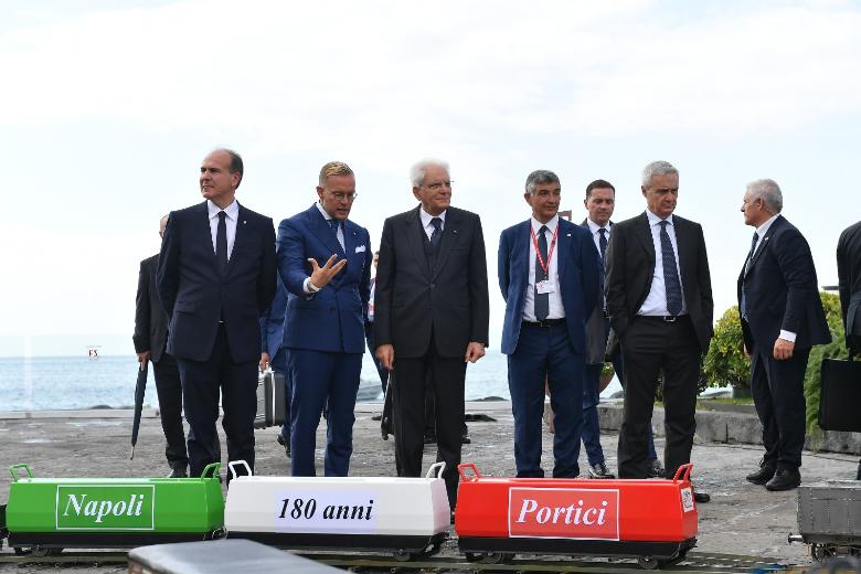 Mattarella ai 180 anni Napoli-Portici (foto FS)