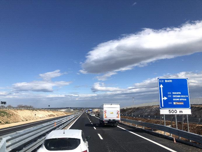 Apertura tratto SS96 "Barese" (foto Anas) Apertura tratto SS96 "Barese" (foto Anas)
