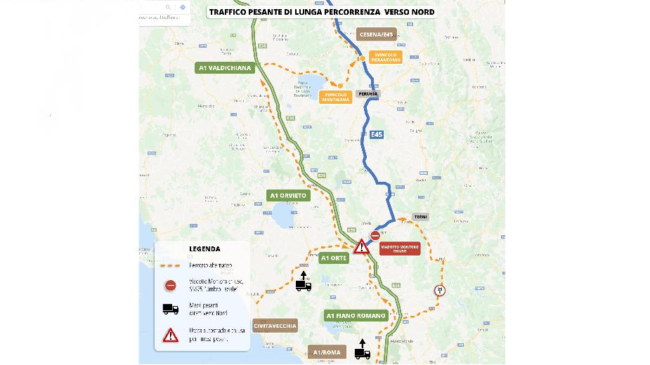 Traffico pesante LUNGA PERCORRENZA direzione nord Traffico pesante LUNGA PERCORRENZA direzione nord