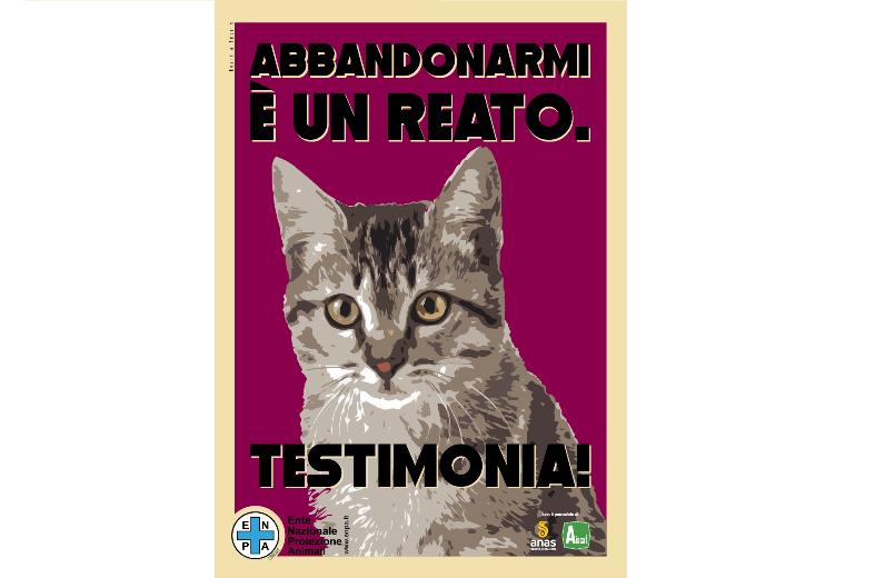 Locandina campagna No abbandono - cat Locandina campagna No abbandono - cat
