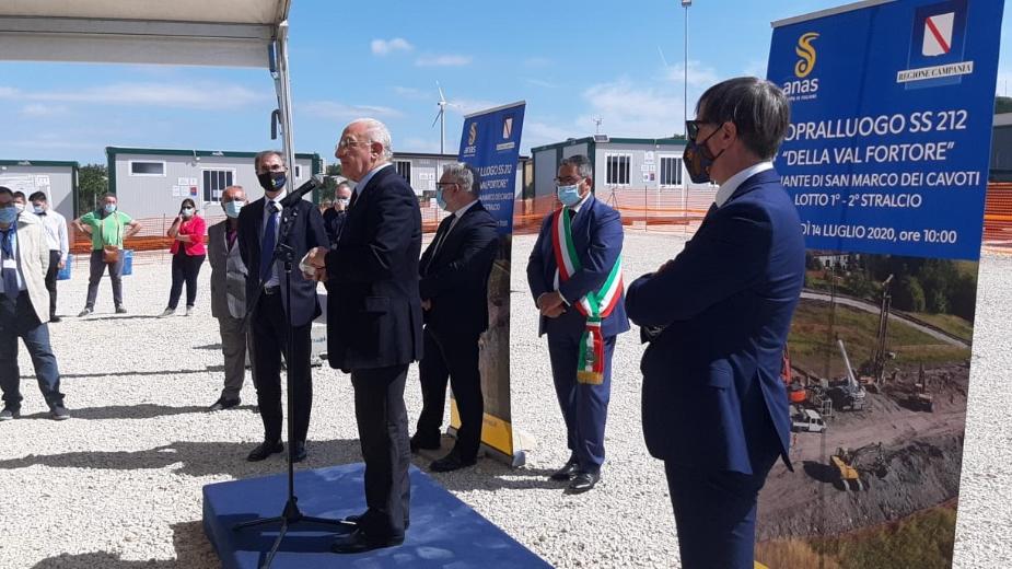 Sopralluogo variante San Marco dei Cavoti - presidente Regione De Luca Sopralluogo variante San Marco dei Cavoti - presidente Regione De Luca