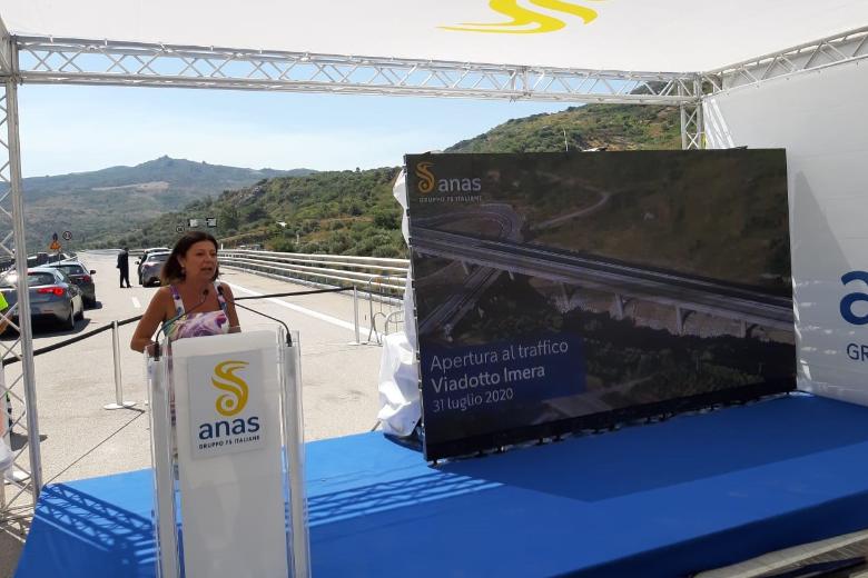 Viadotto Imera - intervento Ministra Paola De Micheli Viadotto Imera - intervento Ministra Paola De Micheli