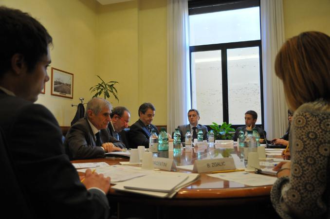 La delegazione al lavoro