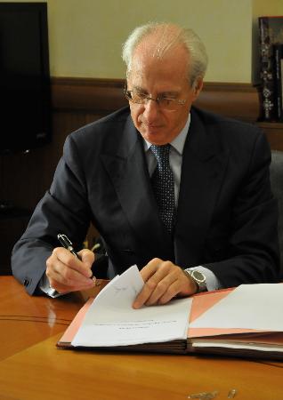 Pietro Ciucci - Firma convenzione Vergilius