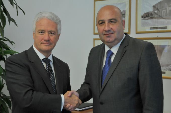 Il Condirettore generale Anas Granati e il Ministro Nikolaishvili Il Condirettore generale Anas Granati e il Ministro Nikolaishvili