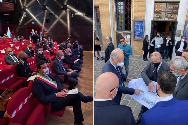 Presentazione dei lavori della Variante di Casalpusterlengo (foto Anas)