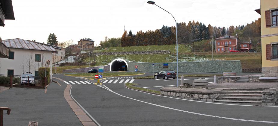 Rendering Variante Valle di Cadore (fonte Anas)