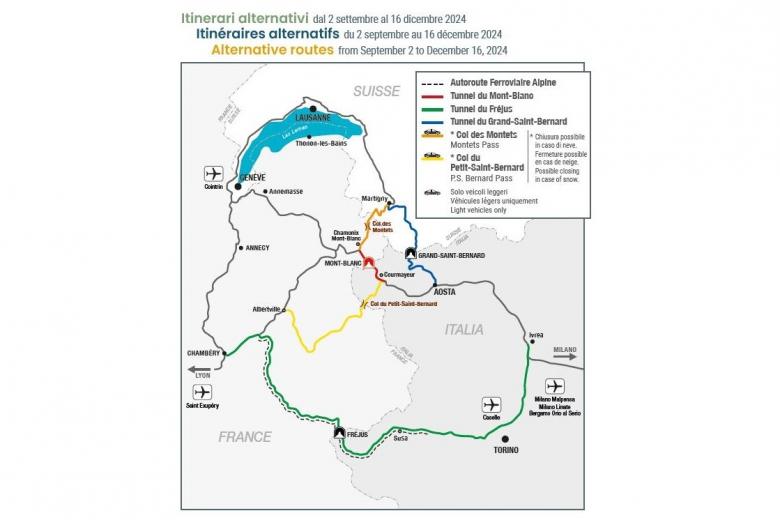 Traforo del Monte Bianco: stop al transito 
