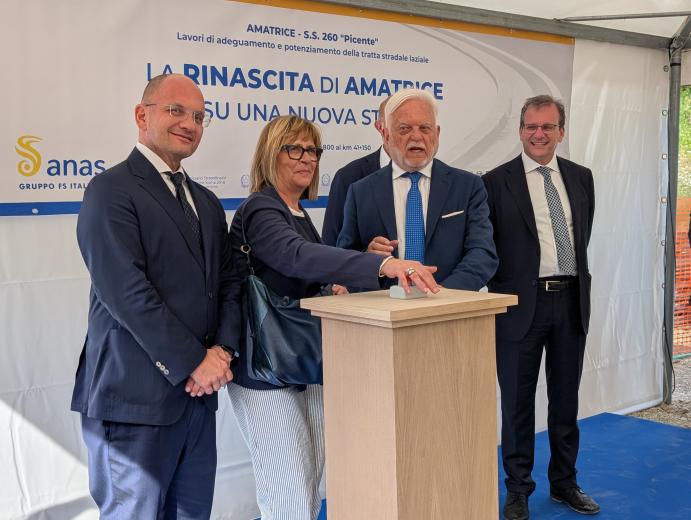 Ad Amatrice Anas avvia i lavori della variante SS260 "Picente"