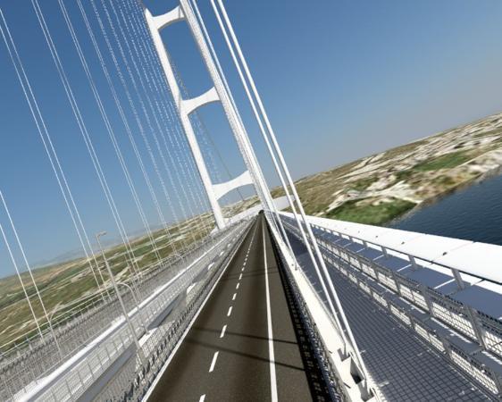 Ponte sullo Stretto: vista strada