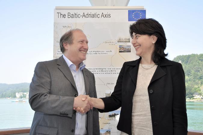Rolf Holun, assessore Land Carinzia e l'assessore regionale Mariagrazia Santoro