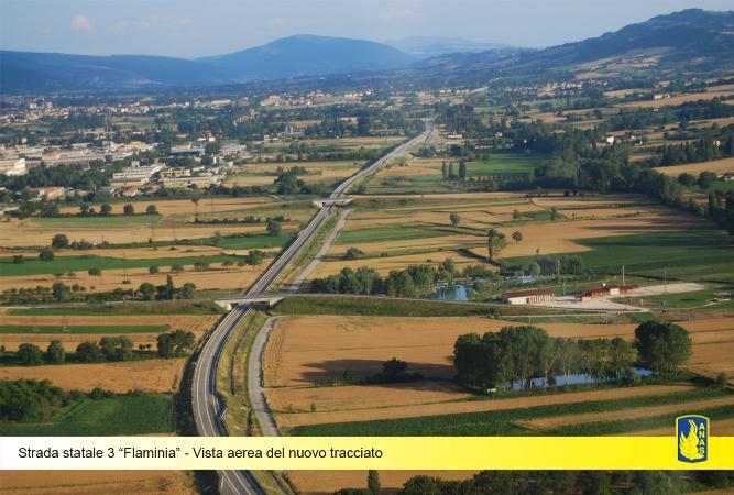 Strada statale 3 Flaminia - Vista aerea del nuovo tracciato 1