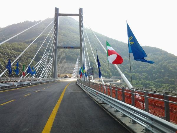 Autostrada A3 Salerno-Reggio Calabria. Viadotto Favazzina, carreggiata sud d