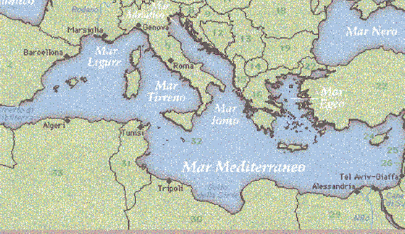 cartina Mediterraneo