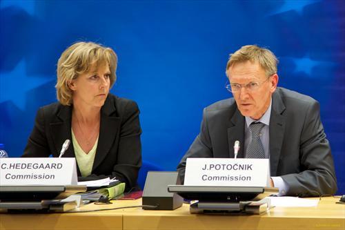 I Commissari Ue Hedegaard e Potocnik
