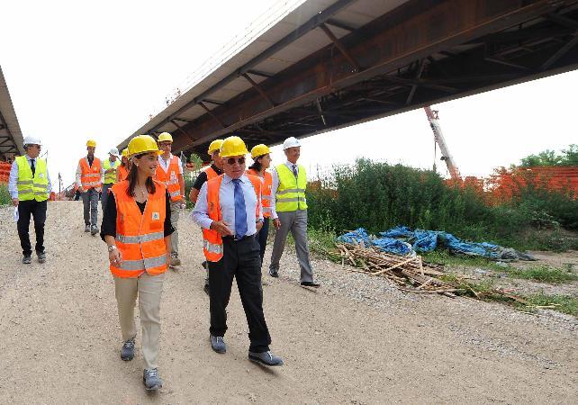 Serracchiani sopralluogo Terza Corsia A4 - 7 ago14