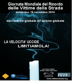 Giornata Mondiale del Ricordo delle Vittime della Strada