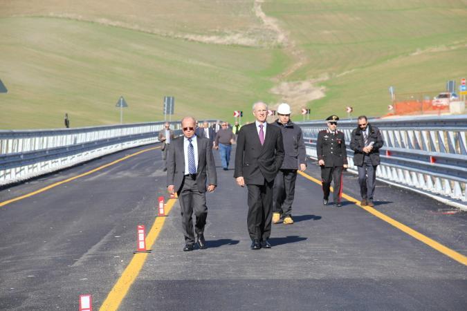 Sopralluogo del Presidente dell'Anas Ciucci sulla SS121 "Catanese", variante di Scorciavacche