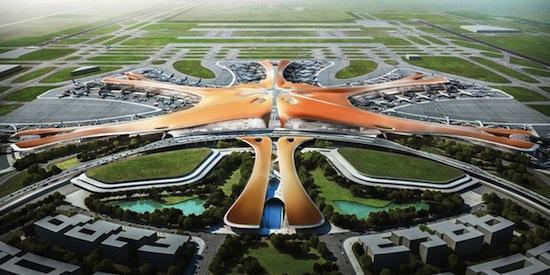 Pechino-terzo aeroporto-progetto ADP-Hadid