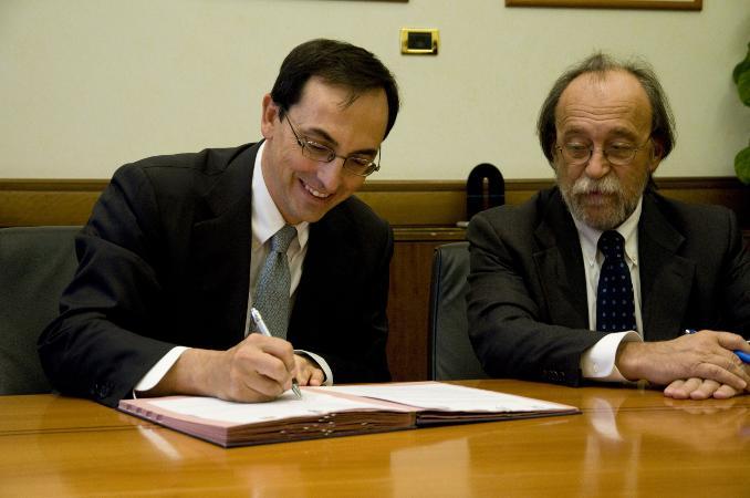 Presidente Anas Gianni Vittorio Armani e il Presidente ISPRA Bernardo De Bernardinis