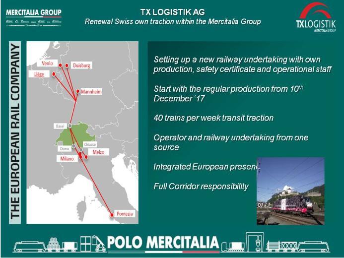 Fs sbarca in Svizzera nelle merci con la controllata Tx Logistik
