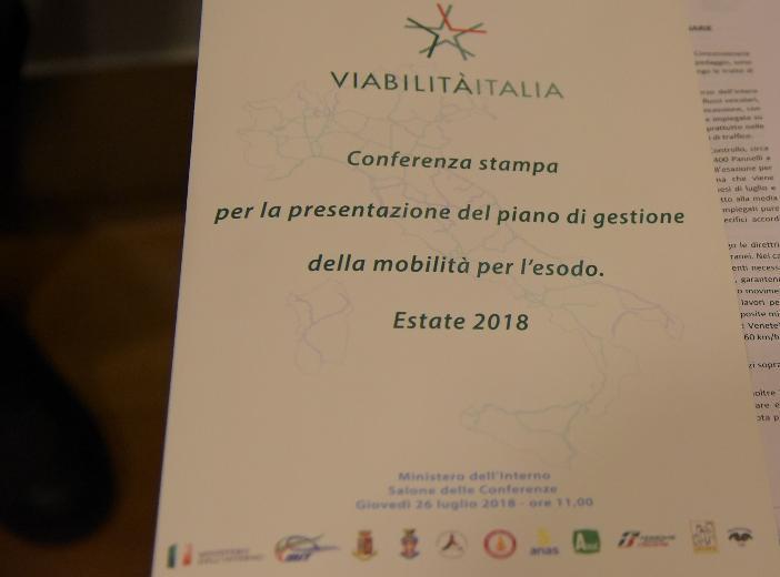 Viabilità Italia: al via il piano per l'estate 2018